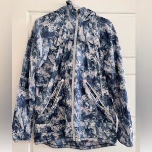 Lululemon Athletic Packable Windbreaker Running Yoga Lightweight Jacket Blue 4